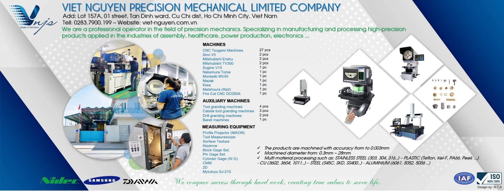 CÔNG TY TNHH CƠ KHÍ CHÍNH XÁC VIỆT NGUYỄN