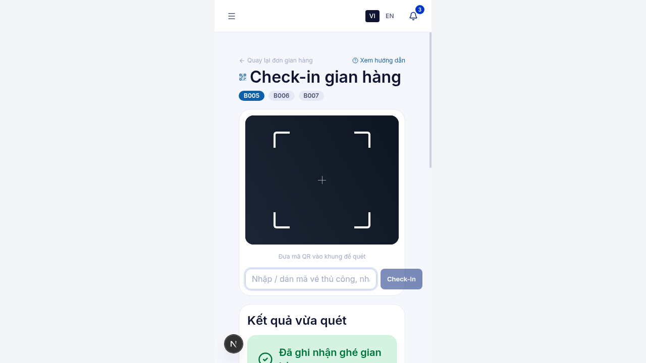 Danh sách nhiều lượt quét khách ghé gian hàng